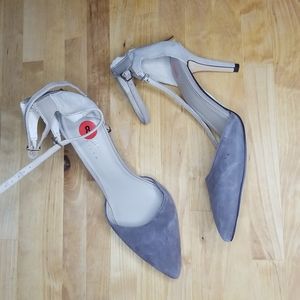 Suede pointed toe ankle strap 8